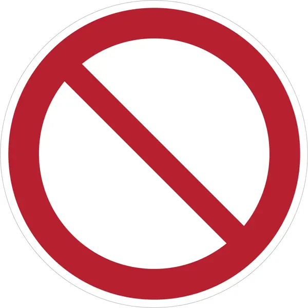 Zákazové značení, obecné zákazy – plast, pr. 200 mm