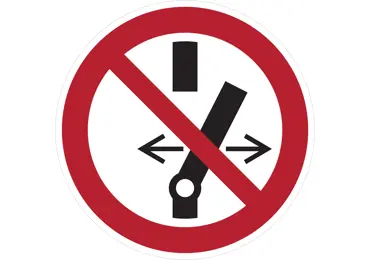 Zákazové značení – Přepnutí zakázáno