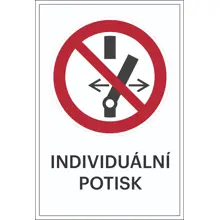 Zákazové značení, přepnutí zakázáno, s možností individuálního textu – hliníkový kompozit, 300×450 mm