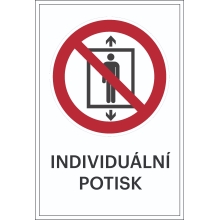 Zákazové značení, přeprava cestujících zakázána, s možností individuálního textu – hliníkový kompozit, 400×600 mm