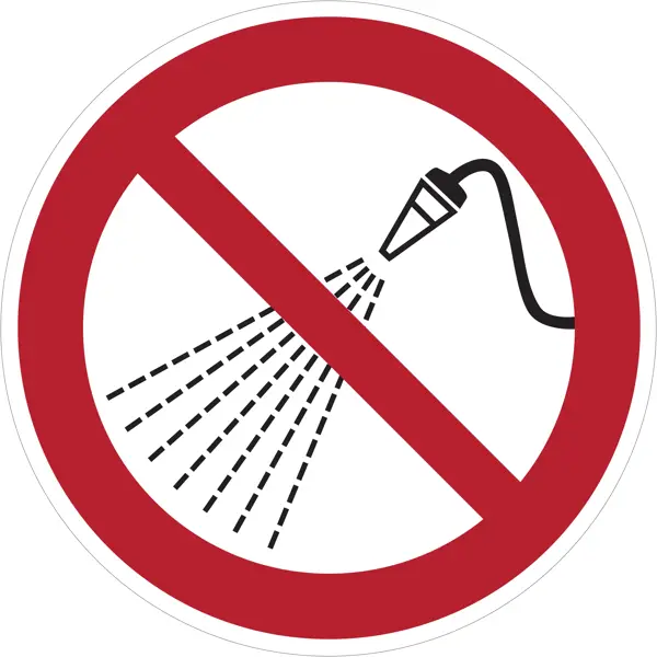 Zákazové značení, stříkání vodou zakázáno – polykarbonát, pr. 400 mm