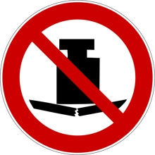 Zákazové značení, žádné velké zatížení – protiskluzové PVC, pr. 600 mm