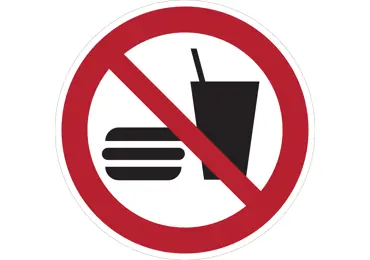 Zákazové značení – Zákaz jídla a pití