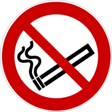 Zákazové značení, zákaz kouření – hliníkový kompozit, pr. 200 mm