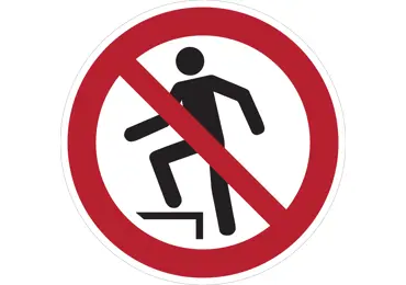 Zákazové značení – Zákaz stoupání