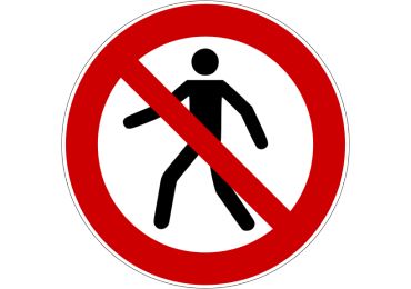 Zákazové značení – Zákaz vstupu chodcům