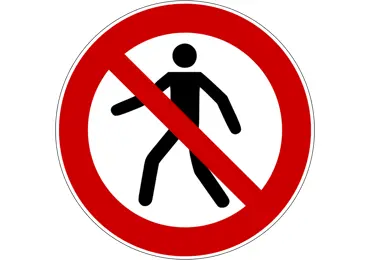 Zákazové značení – Zákaz vstupu chodcům