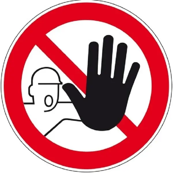 Zákazové značení, zákaz vstupu neoprávněným osobám – fólie, pr. 100 mm