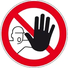 Zákazové značení, zákaz vstupu neoprávněným osobám – polykarbonát, pr. 600 mm