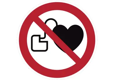 Zákazové značení – Zákaz vstupu osobám s kardiovaskulárním onemocněním