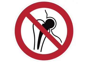 Zákazové značení – Zakázáno osobám s kovovými implantáty