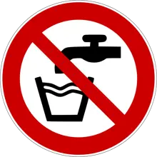 Zákazové značení, zde není pitná voda – hliníkový kompozit, pr. 200 mm