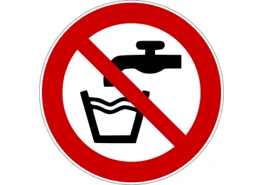 Zákazové značení – Zde není pitná voda