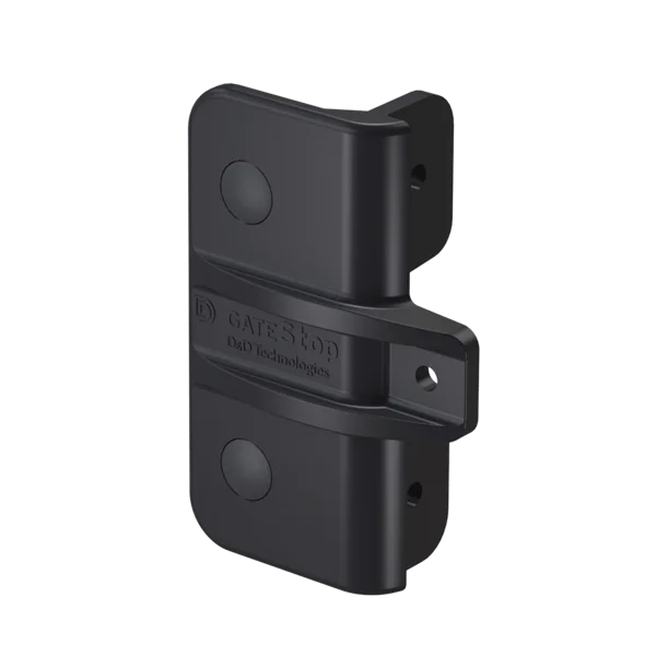Zarážka pro kovové brány – černá, polymer