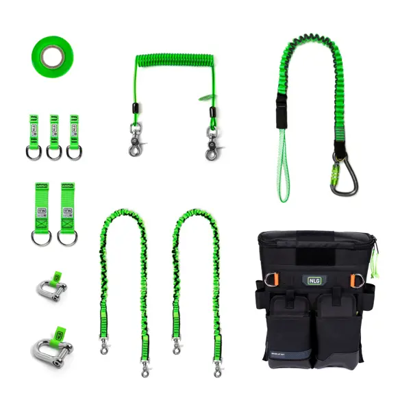 Závěsná sada NLG pro elektromontéry – nylon, zeleno-černá
