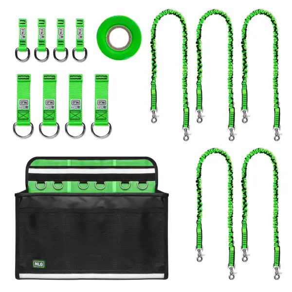 Závěsná sada NLG pro PZPP s nosností 30 kg – nylon, zeleno-černá
