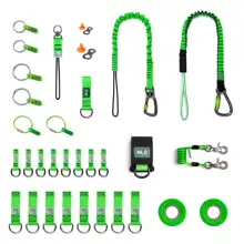 Závěsná sada NLG pro zajištění 25 ks nářadí – nylon, zeleno-černá