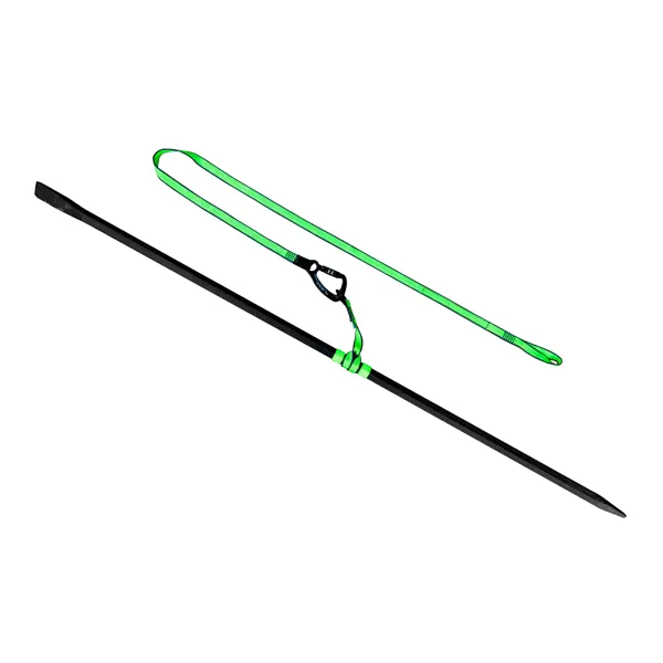 Závěsná smyčka NLG s dvěma zajišťovacími rameny – nylon, zeleno-černá, 340×25 mm