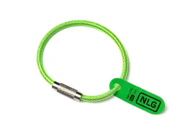 Závěsná smyčka NLG s nosností do 3 kg – letecká ocel, zelená, 150 mm