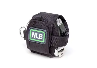 Závěsné pouzdro NLG pro svinovací metr délky 5-8 m – nylon, černá, 100×100×70 mm
