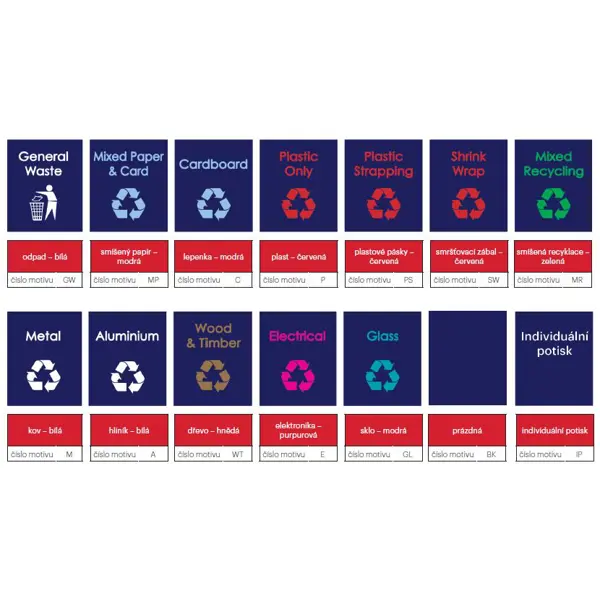 Závěsné pytle na regály pro třídění odpadu, RackSack 160 l – modrá, 1000×920 mm, balení 10 ks