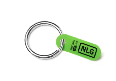 Závěsný kroužek NLG, střední – kov, zelená