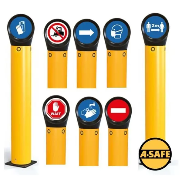 Značení na sloupek Sign Cap (bez polepu) – černé, pr. 190 mm