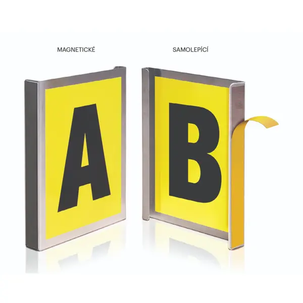 Značení paletových regálů a uliček, magnetické – Typ C, 260×167 mm, 1 znak
