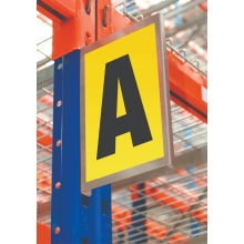 Značení paletových regálů a uliček, magnetické – Typ C, 260×167 mm, 1 znak