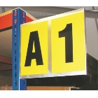Značení paletových regálů a uliček, magnetické – Typ C, 260×310 mm, 2 znaky