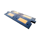 Zpomalovací práh, retardér s reflexními pruhy LP500, průběžný díl – 500×500×50 mm, černo-žlutá